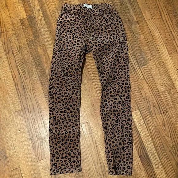 H&M leopard print velvet pants